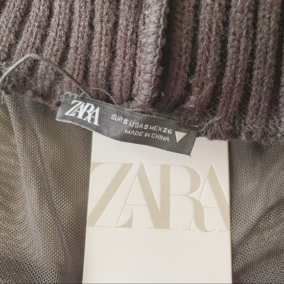 Zara Tulle Mesh Turtleneck Shirt - Picture 10 of 10